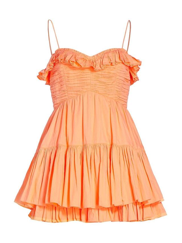 Womens Linny Cotton Ruffled Minidress Product Image