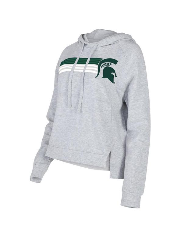 Womens Concepts Sport Gray Michigan State Spartans CedarTri-Blend Raglan Pullover Hoodie Product Image