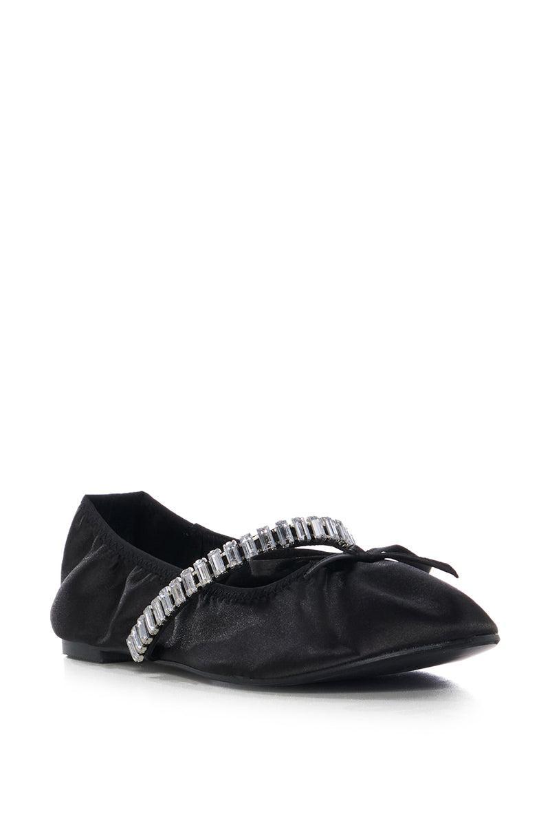 AZALEA WANG BALLET DIAMANTE BLACK FLAT Product Image