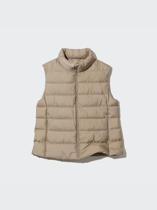 Womens Ultra Light Down Vest with Anti-Static Beige XS UNIQLO US Product Image