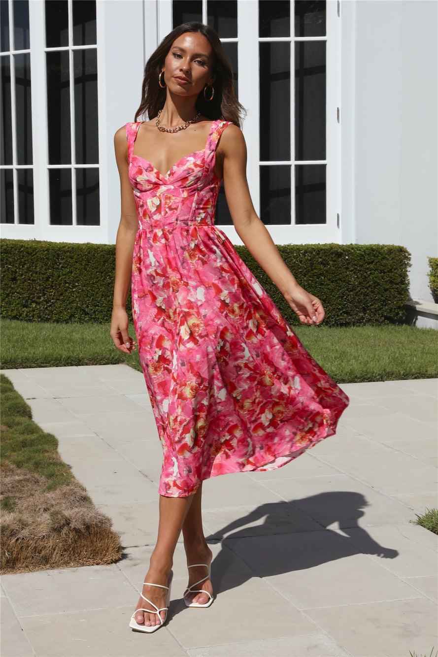 It Was A Dream Midi Dress Pink Product Image