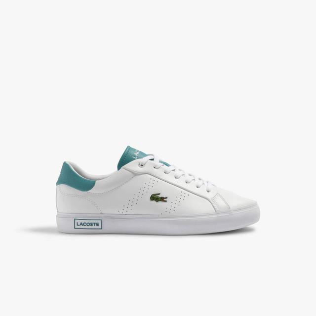 Men’s Powercourt 2.0 Turquoise Leather Sneakers Product Image