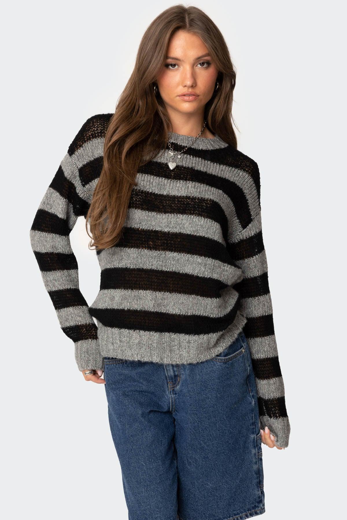 Light Knit Striped Sweater product image