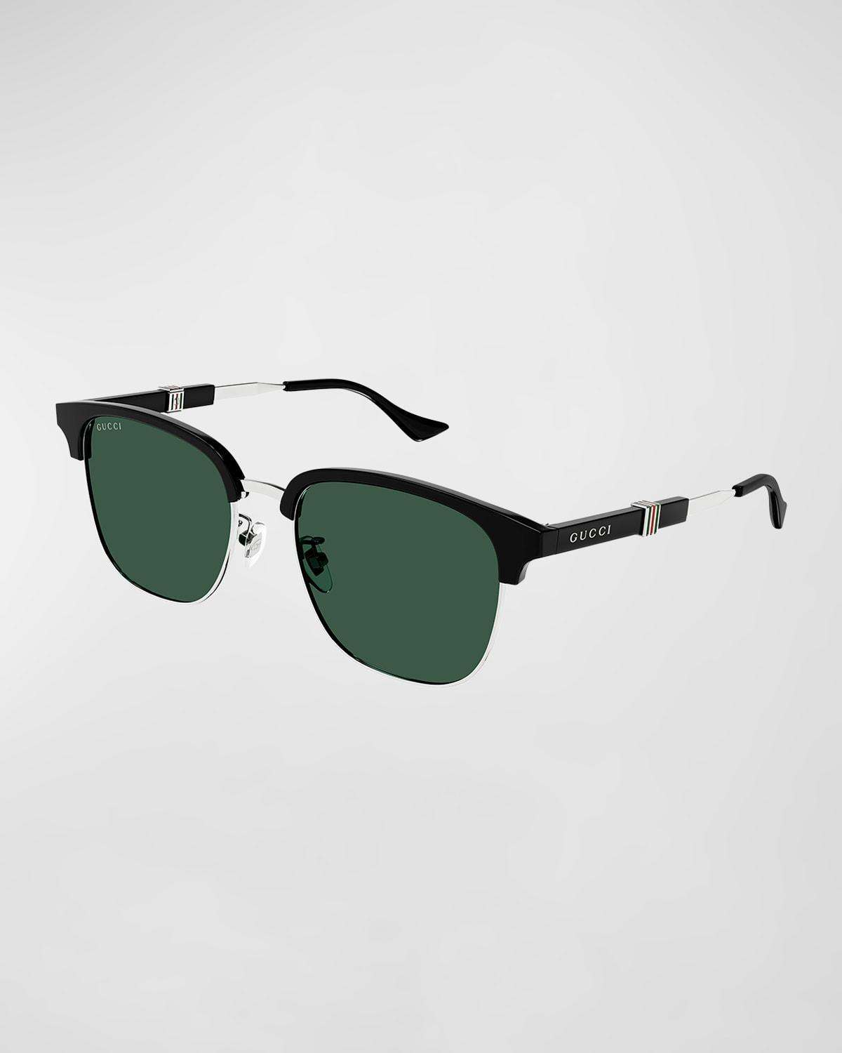 Mens Metal and Acetate Square Sunglasses Product Image