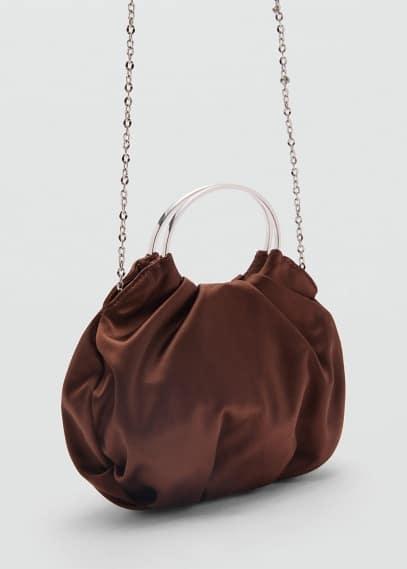 MANGO - Satin metal ring bag - One size - Women Product Image