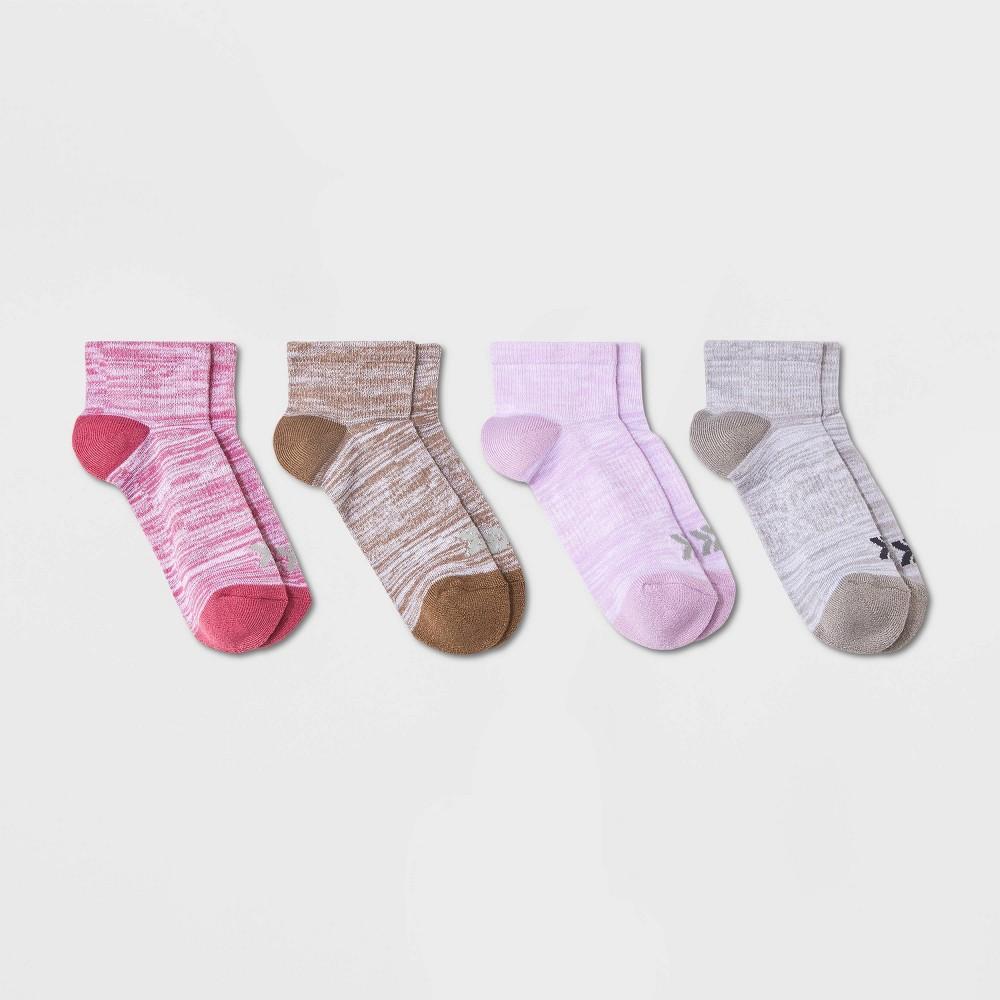 Womens 4pk Cushioned Random Feed Ankle Athletic Socks - All In Motion Assorted Colors 4-10 Product Image