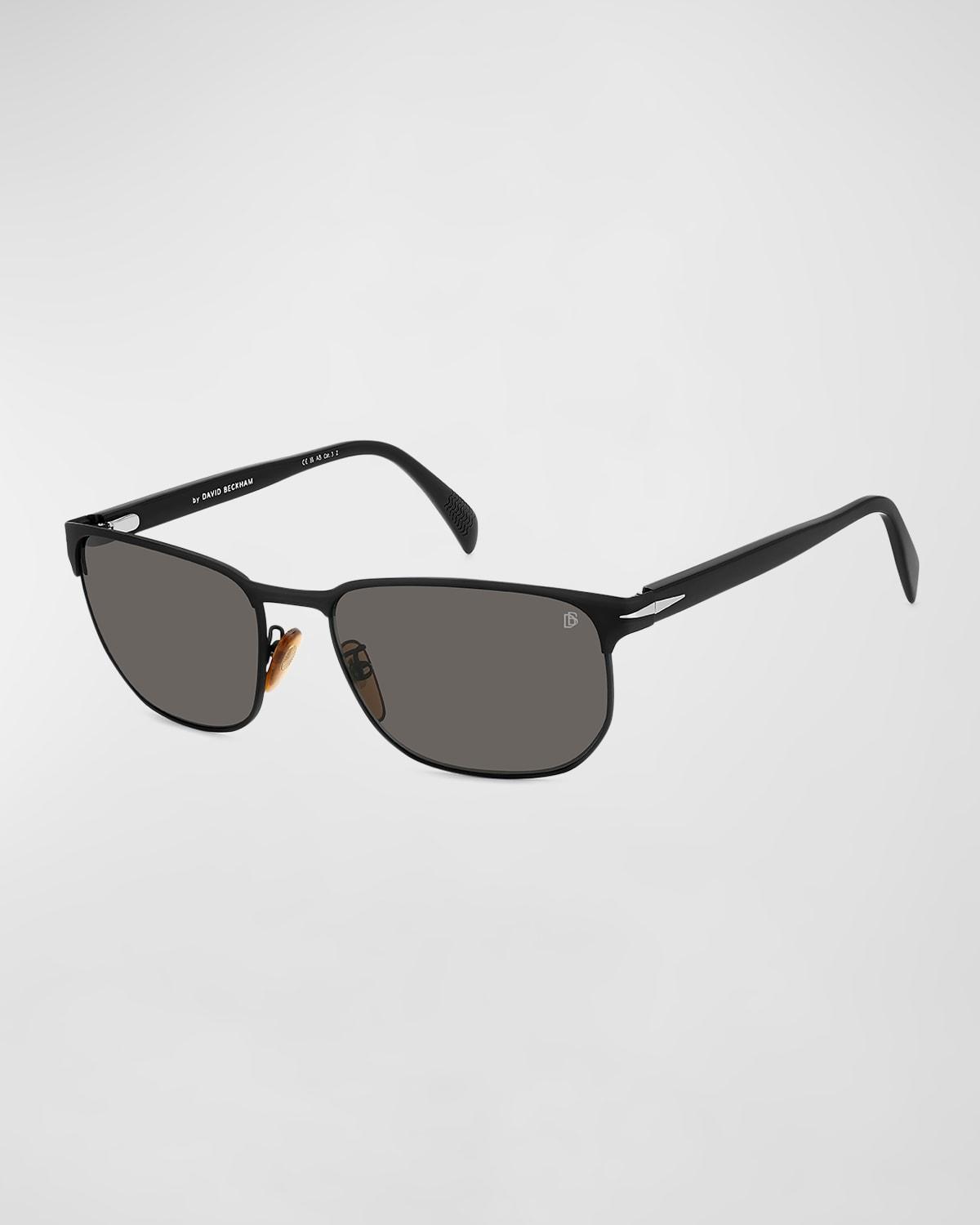 Mens Polarized Metal Rectangle Sunglasses Product Image