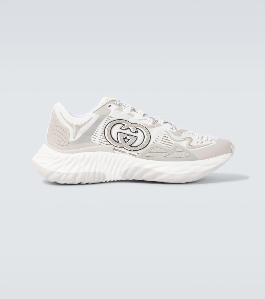 GUCCI Ripple Splash Fabric Sneakers In Beige Product Image