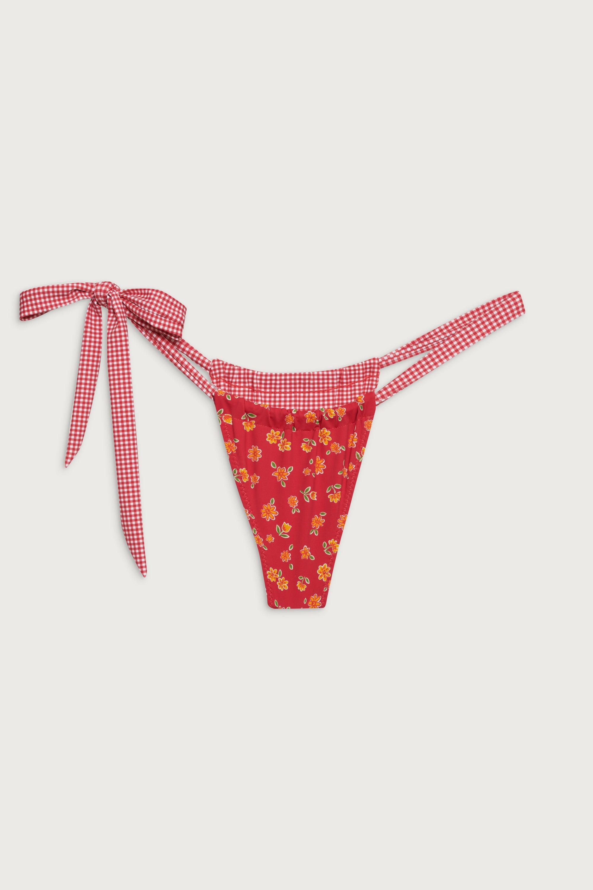 Kealy Reversible Cheeky Bikini Bottom - Summer Flower Product Image