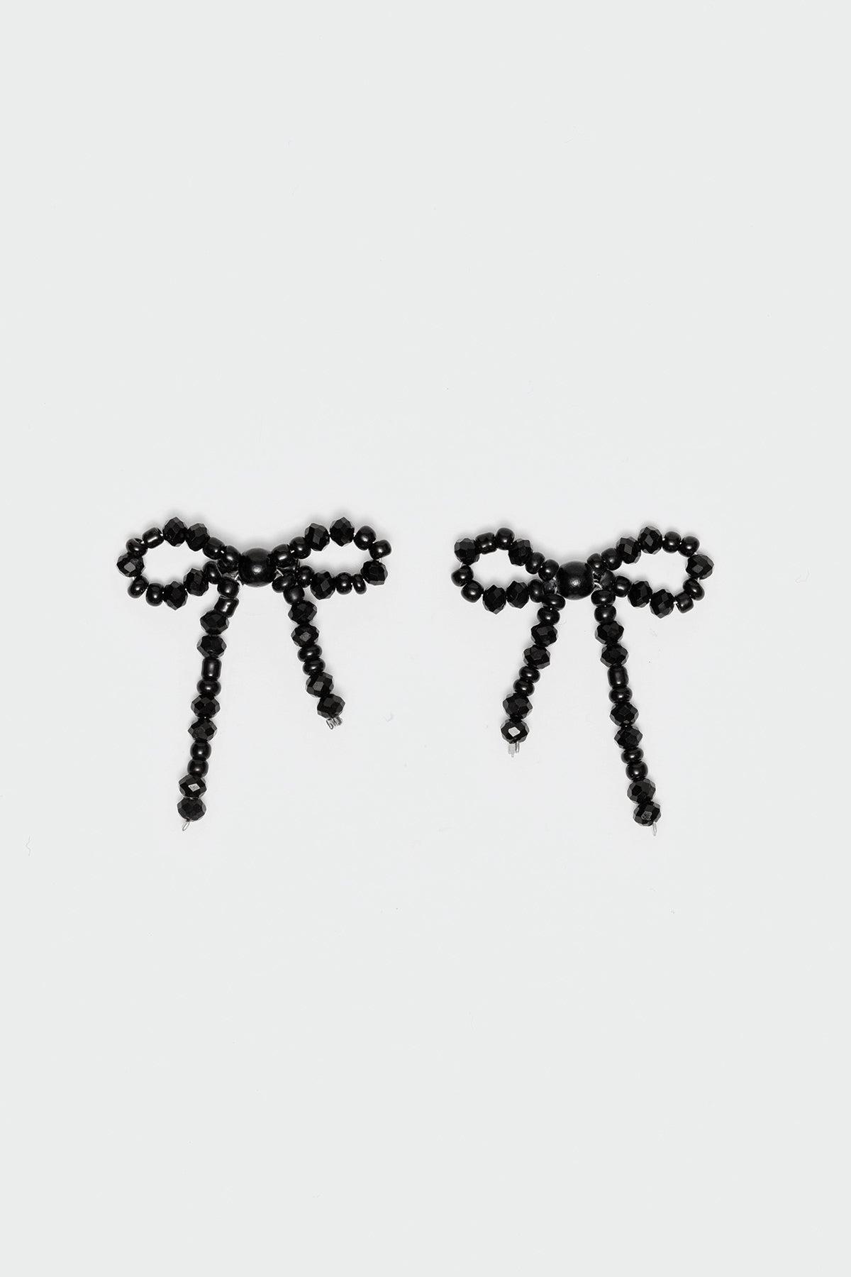 Beaded Bow Earrings Product Image