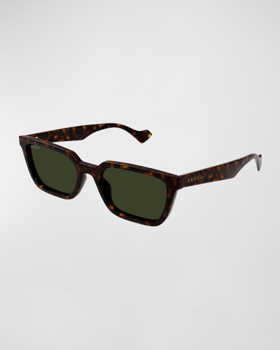 Men's Rectangle Plastic Sunglasses with Logo Detail Product Image