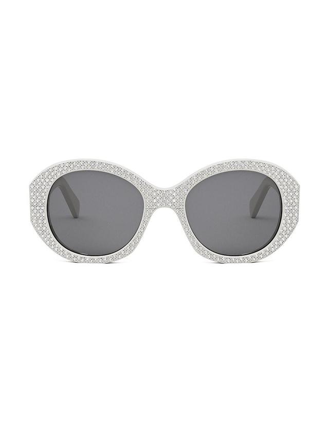 Mens Bold 3 Dots Strass Round Sunglasses Product Image