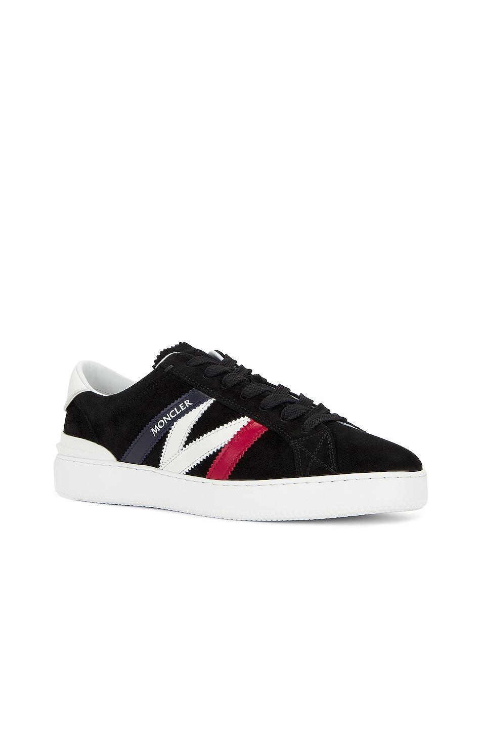 Moncler Monaco M Sneaker in Black  White & Tricolor - Black. Size 40 (also in 41, 43, 44, 45). Product Image