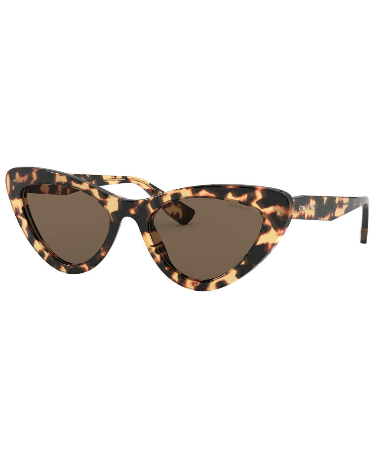 Miu Miu Woman Sunglass MU 01VS - Frame color: Light Havana, Lens color Product Image