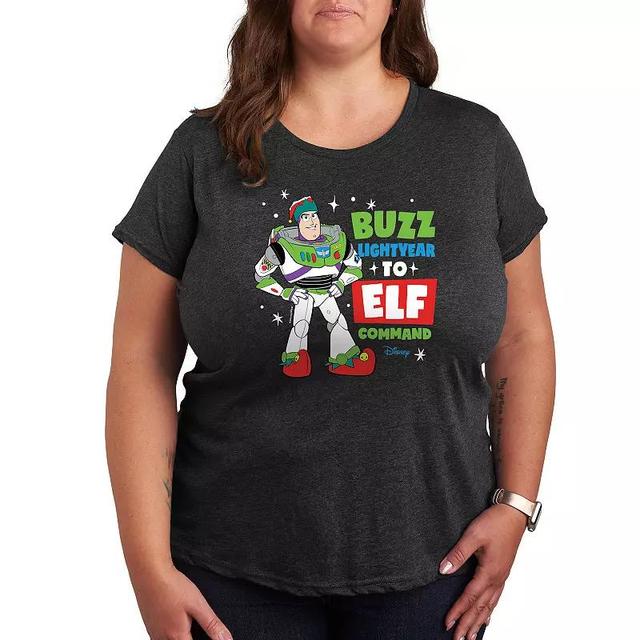 Disney / Pixars Toy Story Buzz Lightyear Womens Elf Command Graphic Tee, Girls Product Image