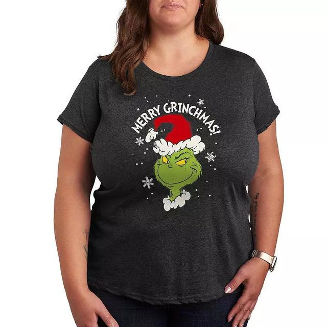 Disneys Lilo & Stitch Plus Weird Cool Graphic Tee, Womens Grey Green Product Image