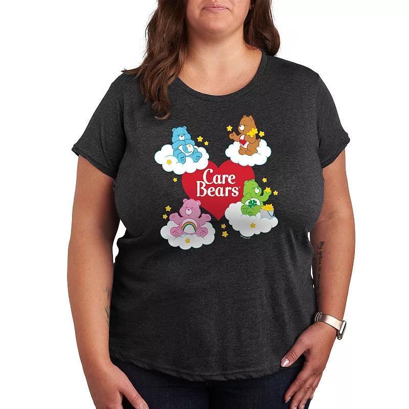 Plus Sesame Street Tis The Season Graphic Tee, Womens Dark Grey Product Image