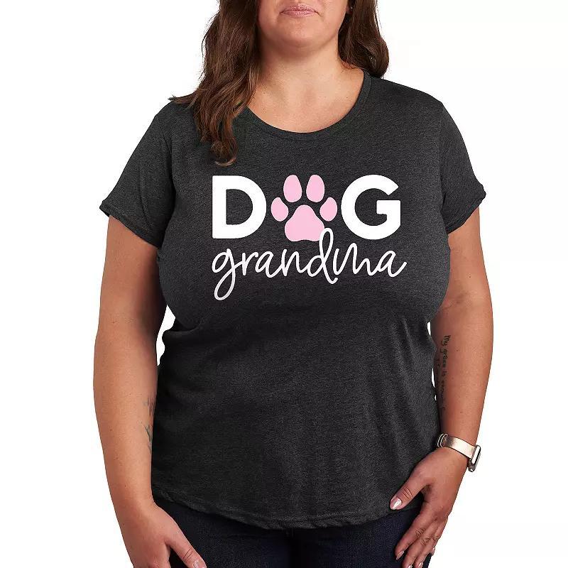 Plus Dog Grandma Graphic Tee, Womens Heather Grey Product Image