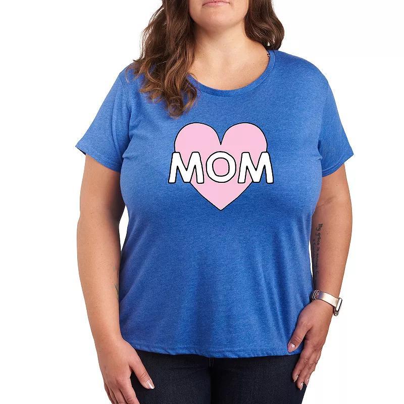 Plus Mom Heart Graphic Tee, Womens Product Image