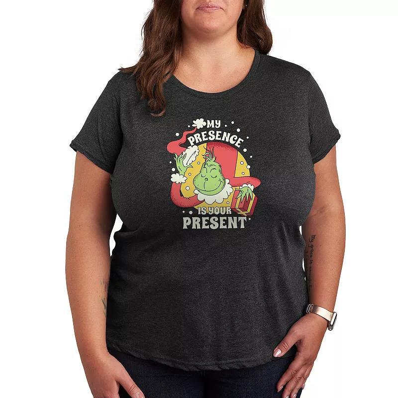 Plus SpongeBob SquarePants Charmed Im Sure Graphic Tee, Womens Heather Grey Product Image