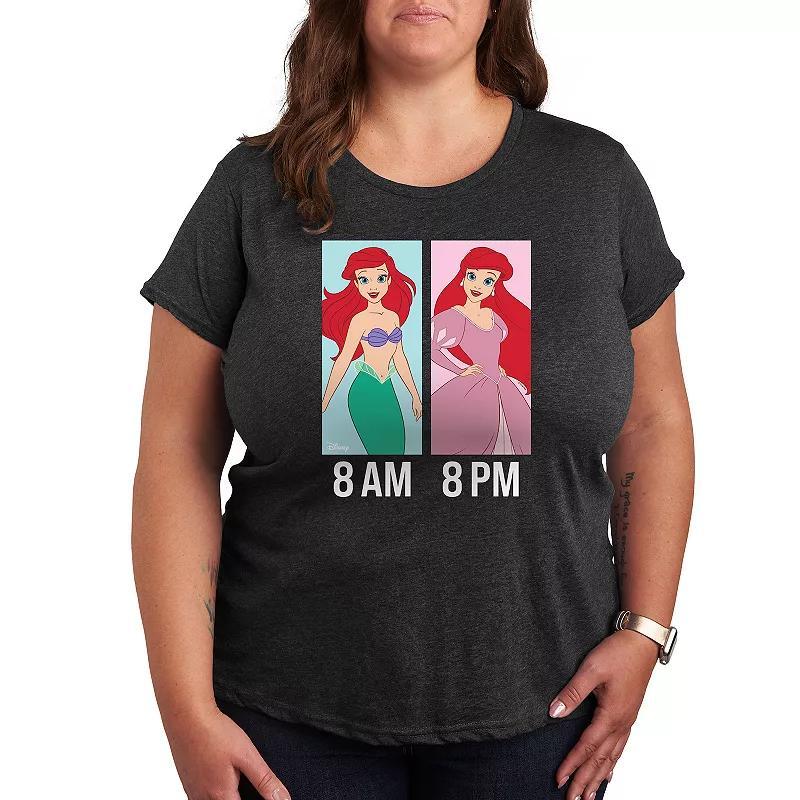 Disney Princess Belle Plus AM to PM Graphic Tee, Womens Grey Gray Product Image