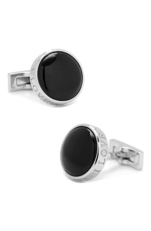 Cufflinks, Inc. I Love You Onyx Cuff Links Product Image