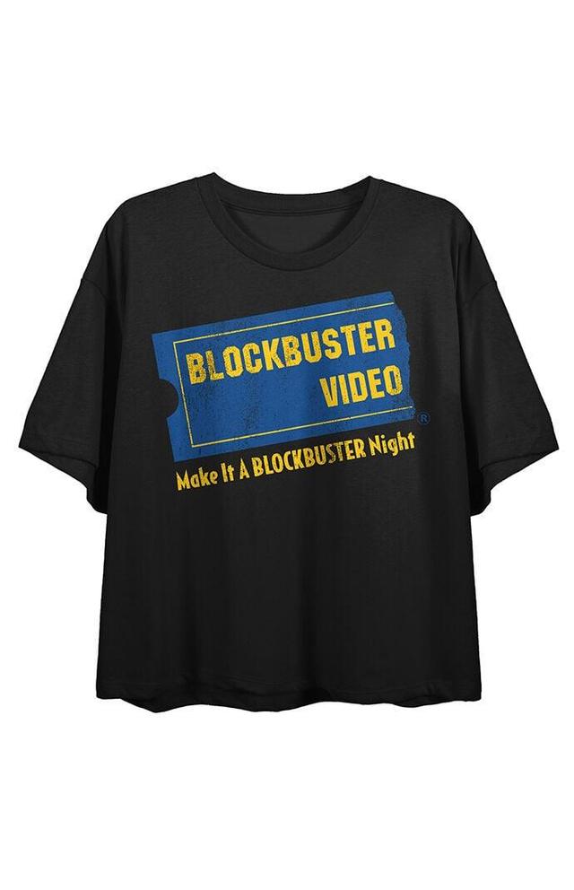 Women's Blockbuster Video Logo Cropped T-Shirt Product Image