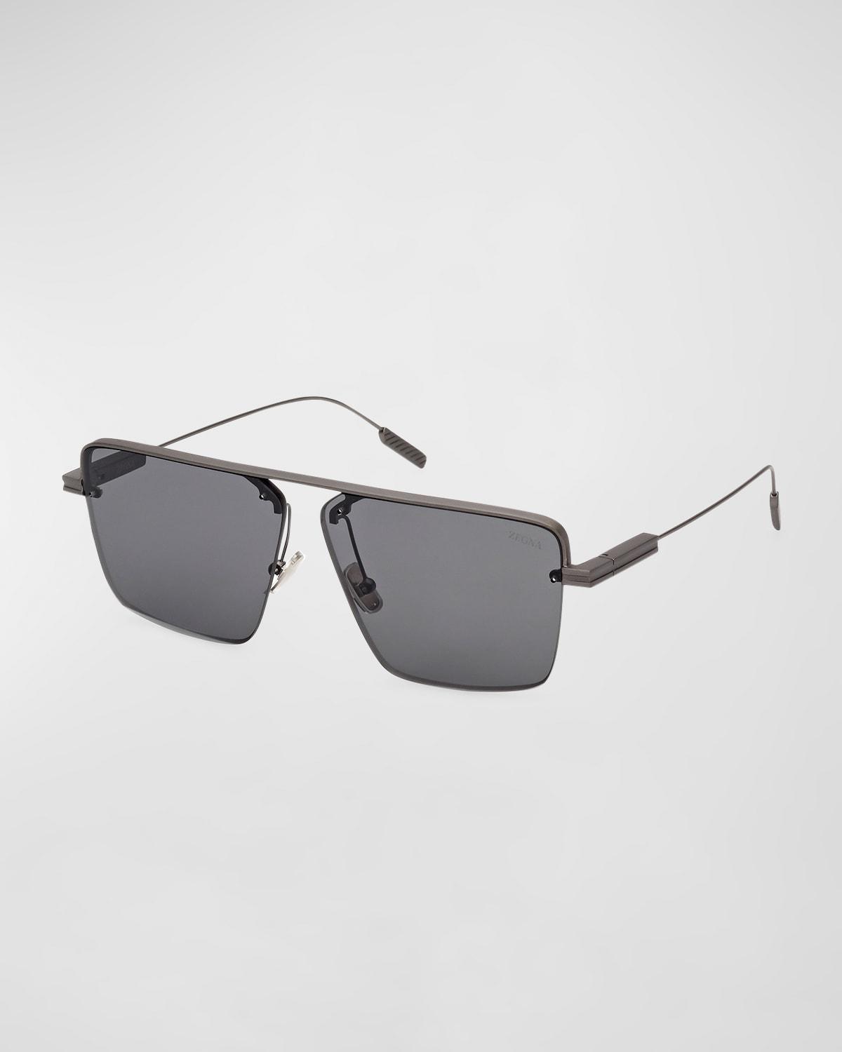 Mens Metal Square Sunglasses Product Image