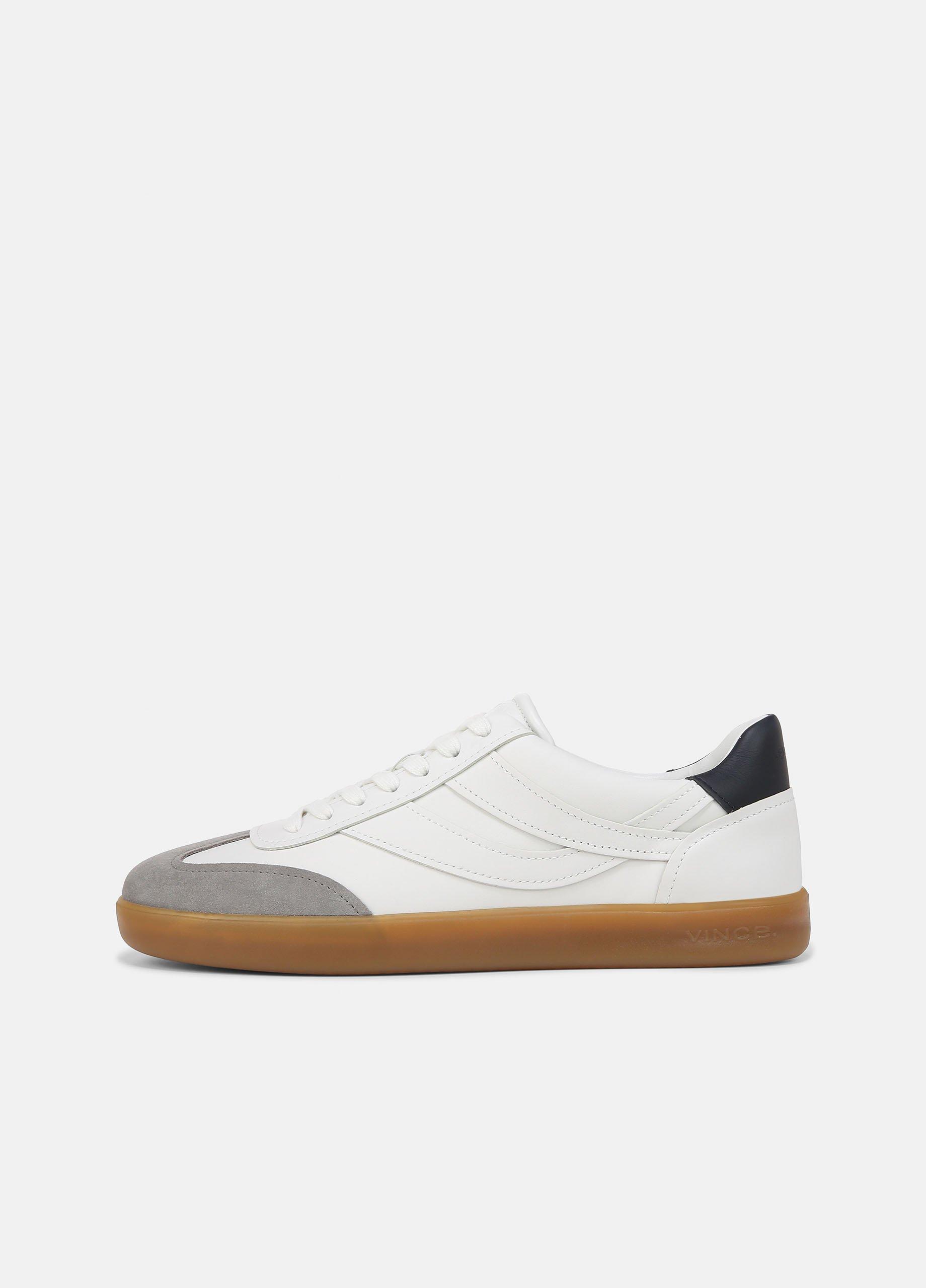 Mens Oasis Leather Sneaker, Chalk White, Size 9 Vince Product Image