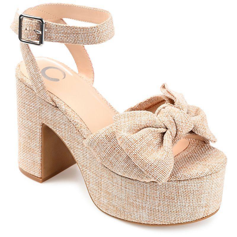 Journee Collection Womens Zenni Platform Bow Sandals Womens Shoes Product Image