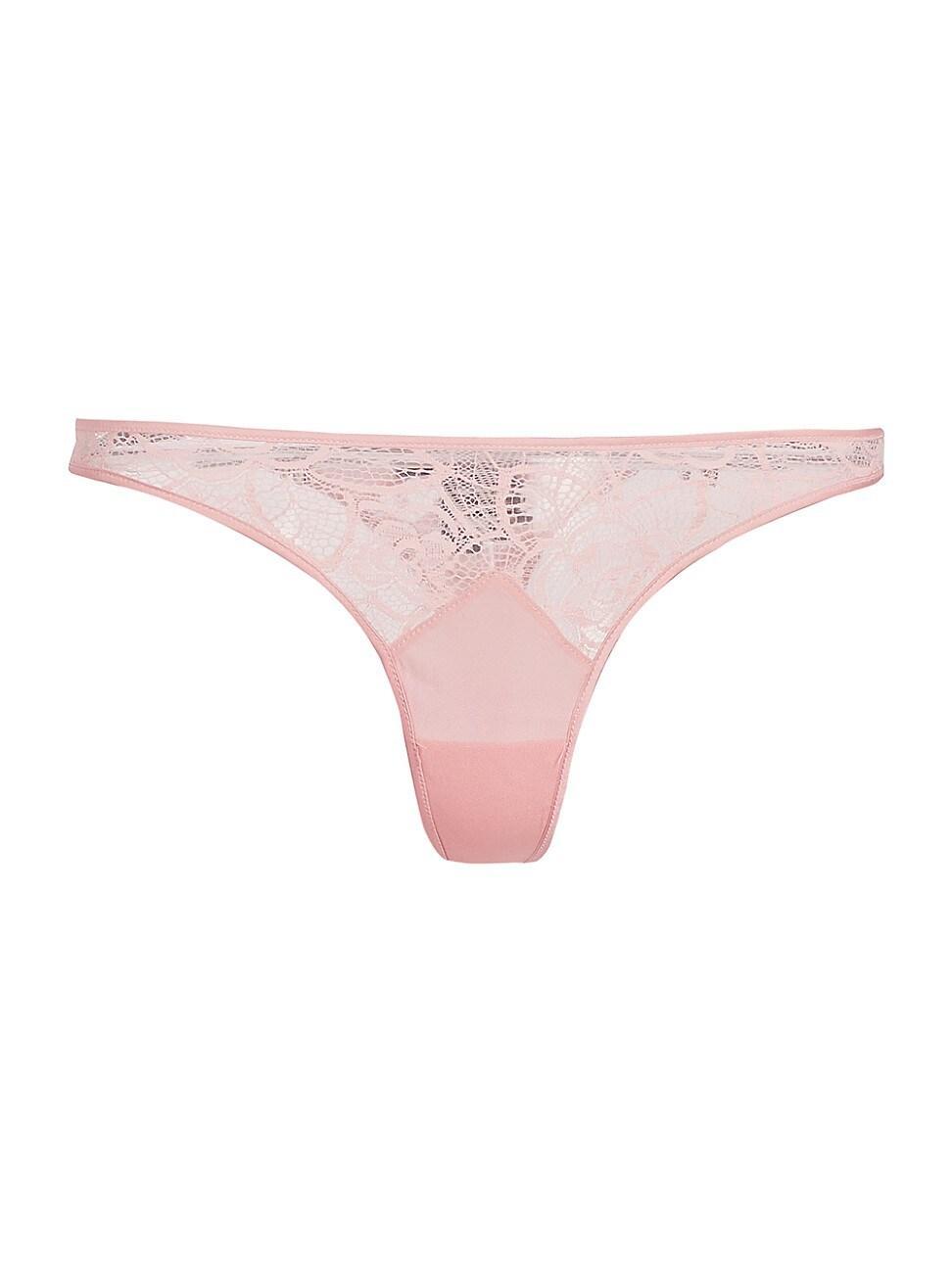 Womens Coquette Lace Thong Product Image