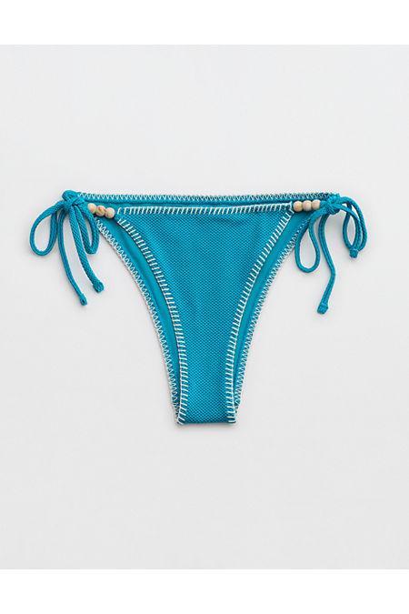 Aerie Shine Pique Cheekiest Tie Bikini Bottom Women's Product Image