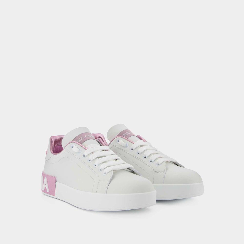 Portofino Sneakers - White/pink - Leather Product Image