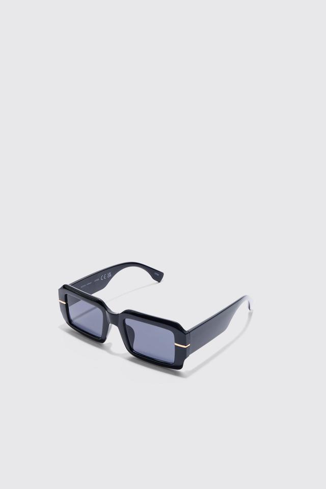 Square Plastic Sunglasses | boohooMAN USA Product Image