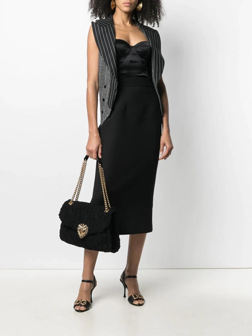 Wool-blend Pencil Skirt In Black Product Image