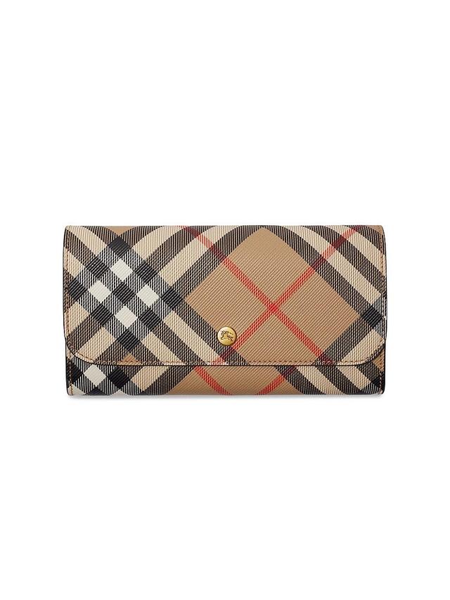 Womens Check Continental Wallet Product Image