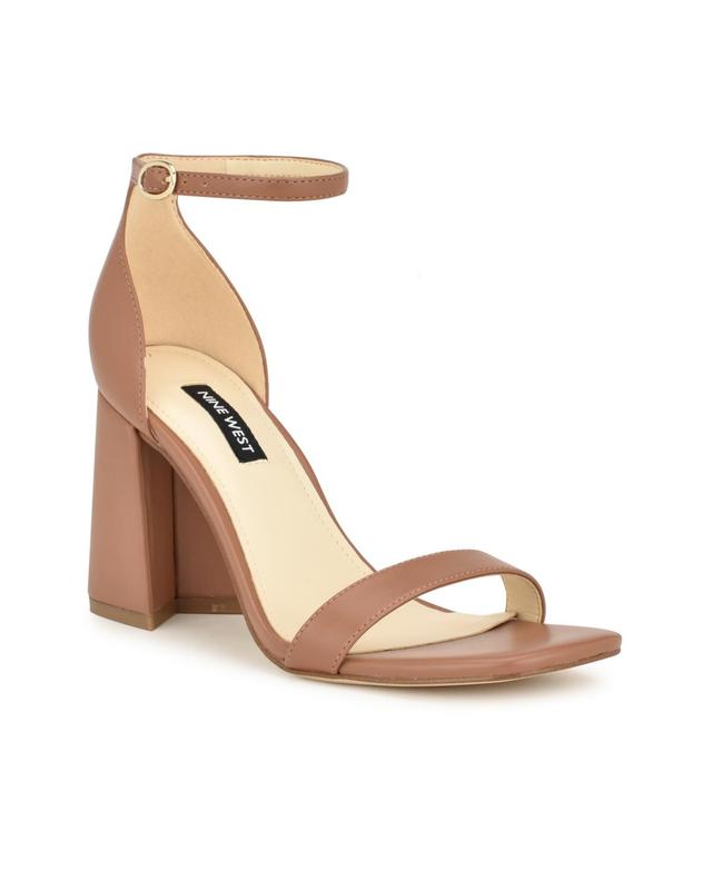 Nine West Womens Ilea Block Heel Square Toe Dress Sandals Product Image