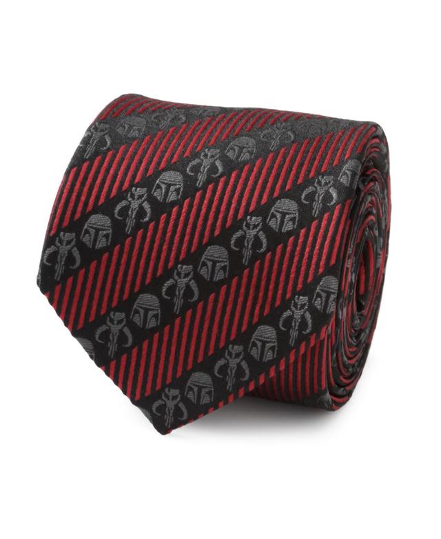 Cufflinks, Inc. Star Wars Mandalorian Black Red Stripe Silk Tie at Nordstrom Product Image