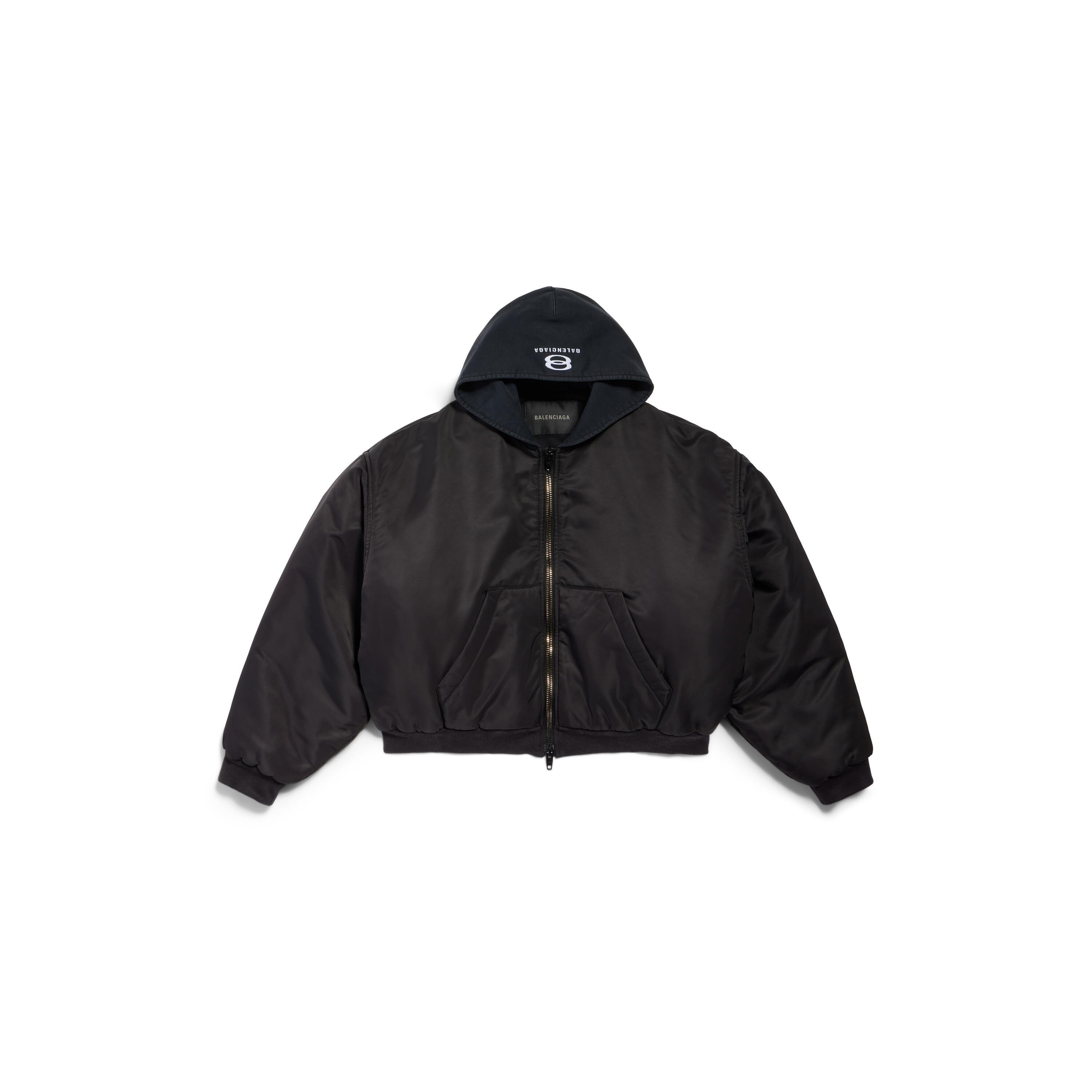 Hooded Bomber in Black Product Image