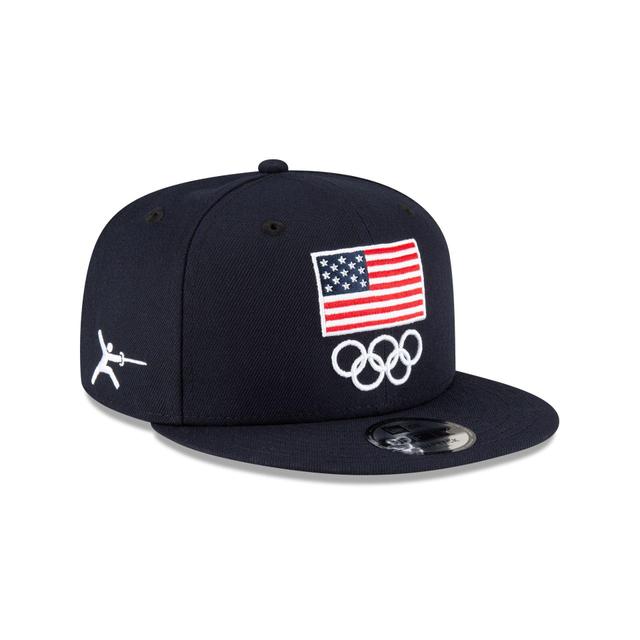 Team USA Fencing Navy 9FIFTY Snapback Hat Male Product Image