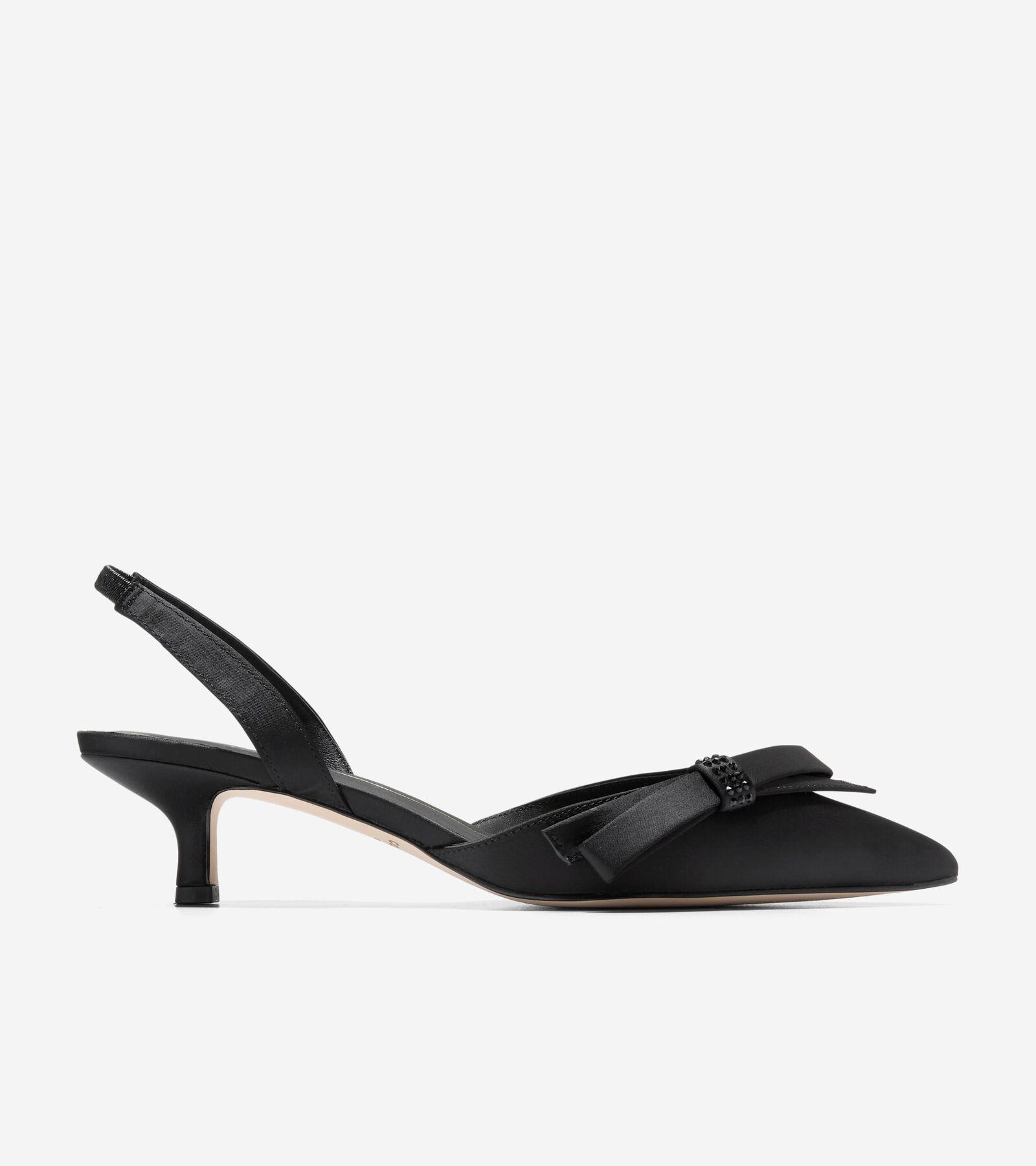 Cole Haan Womens Noella Bow Sling Pumps - Black Size 6 Product Image