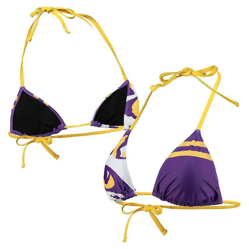 Womens FOCO LSU Tigers Wordmark Bikini Top Product Image