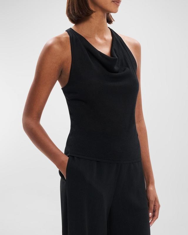 Theory Cowl Neck Knit Silk Tank Product Image