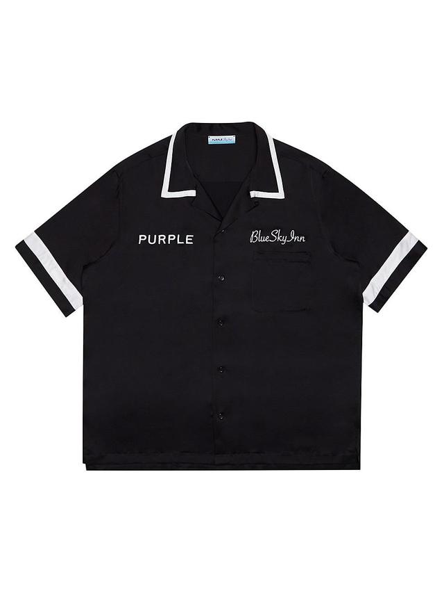 Mens Purple Brand x Blue Sky Inn Button-Front Bowling Shirt Product Image