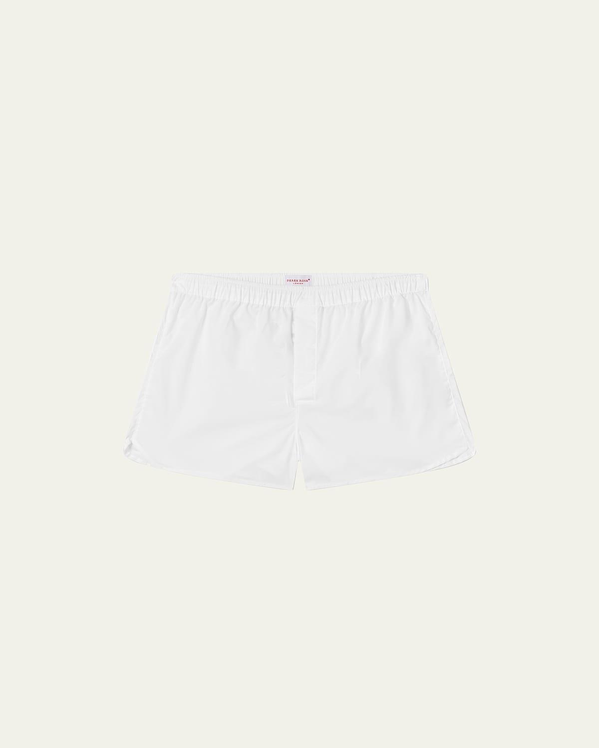 Mens Cotton Poplin Solid Boxers Product Image