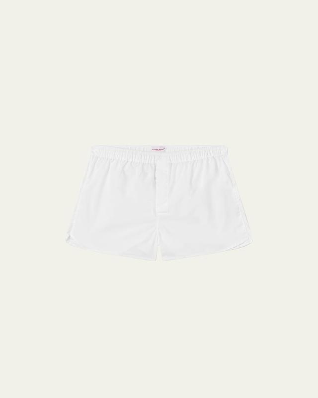 Mens Cotton Poplin Solid Boxers Product Image