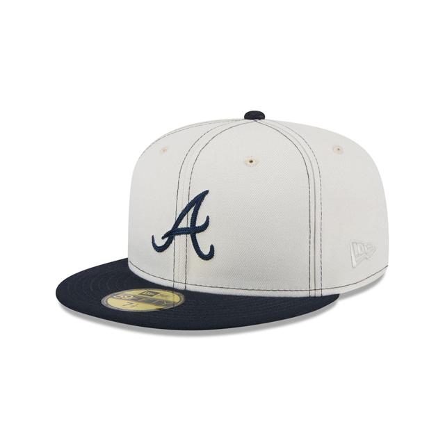 Atlanta Braves Sandy Linen 59FIFTY Fitted Hat Male Product Image