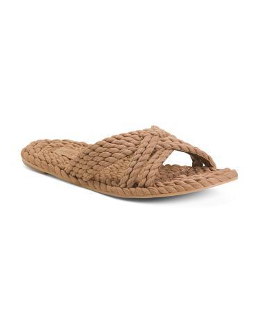 Woven Rope Slide Sandals for Women | Textile product image