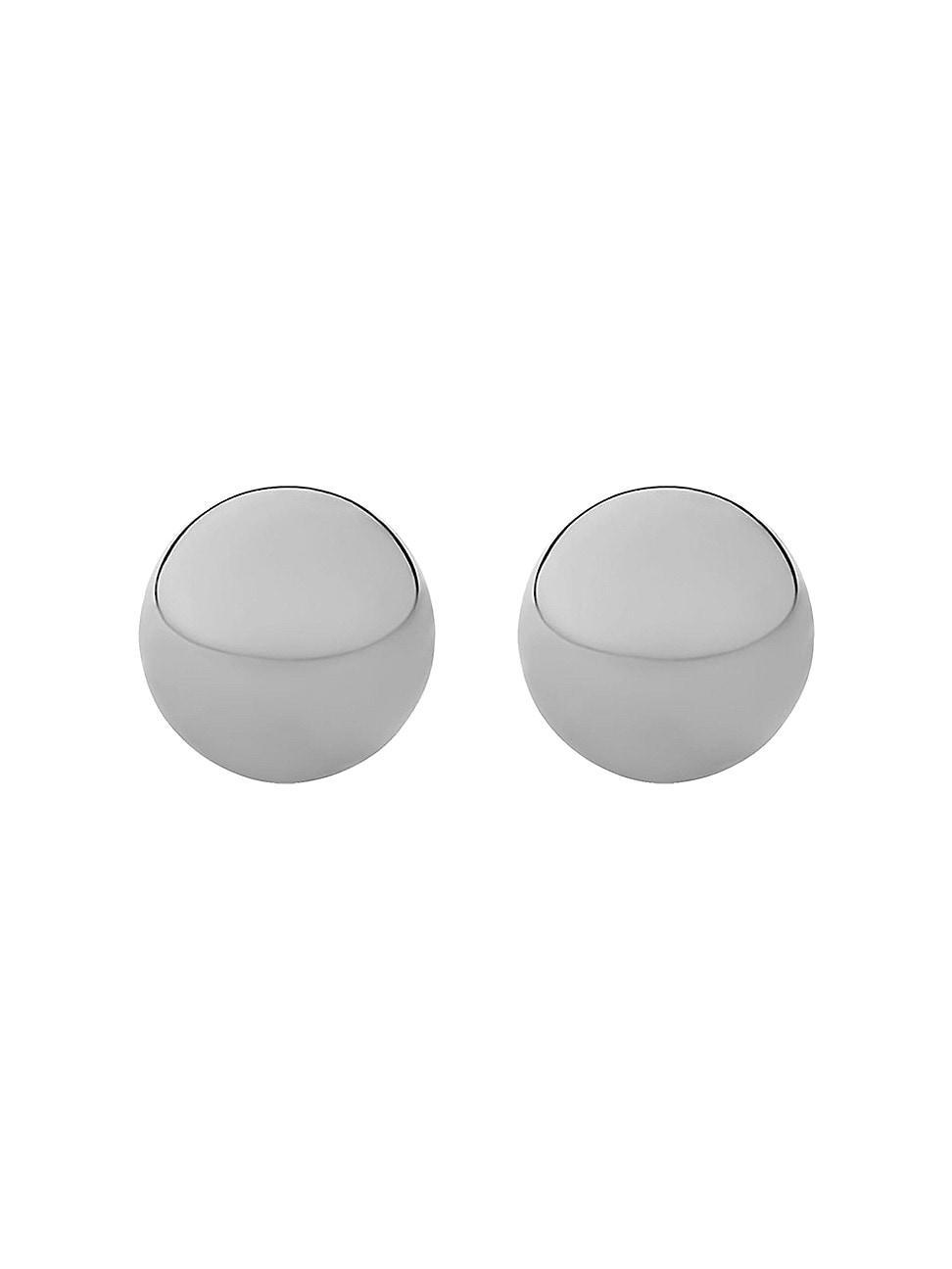 Womens 14K White Solid Gold Have A Ball Studs Product Image