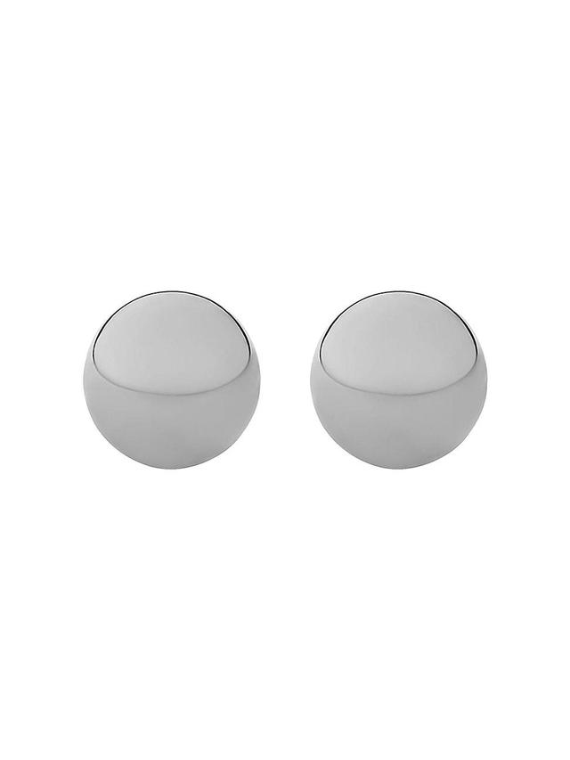 Womens 14K White Solid Gold Have A Ball Studs Product Image